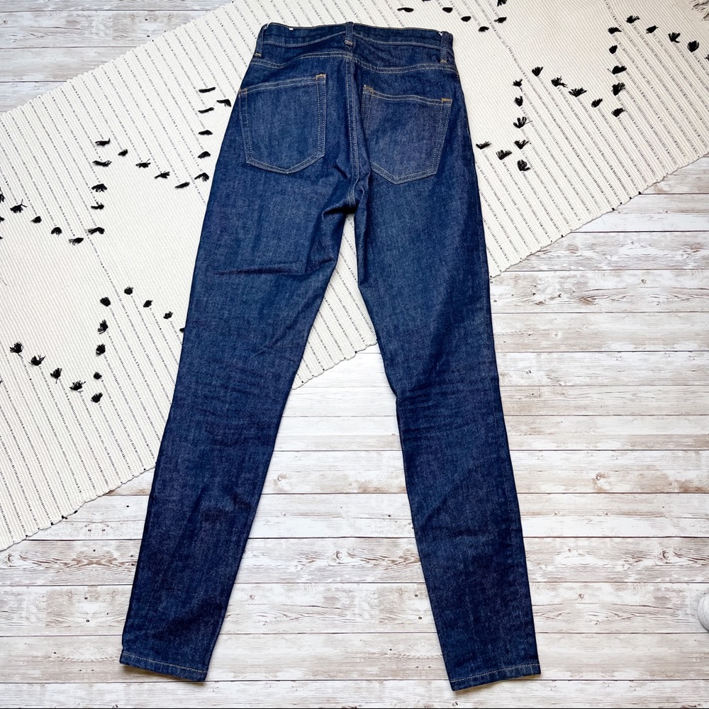 Everlane High Rise Skinny Jean Dark Indigo Wash Blue Size 24 Regular - Picture 7 of 7